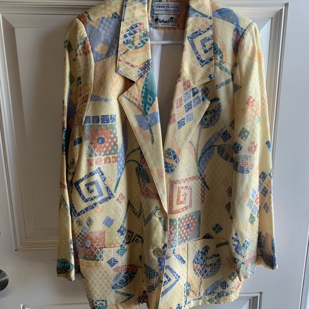 Three Flaggs Floral Pastel Blazer